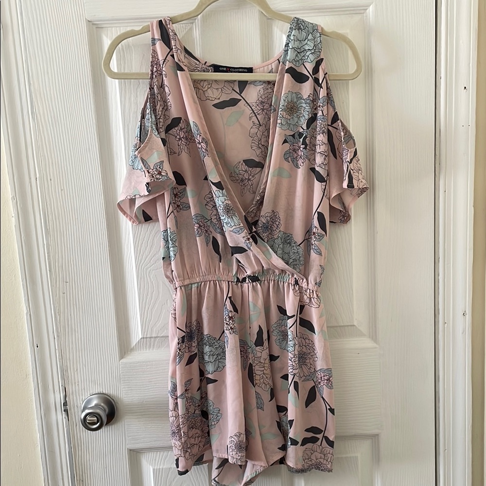 Floral Cold Shoulder Romper